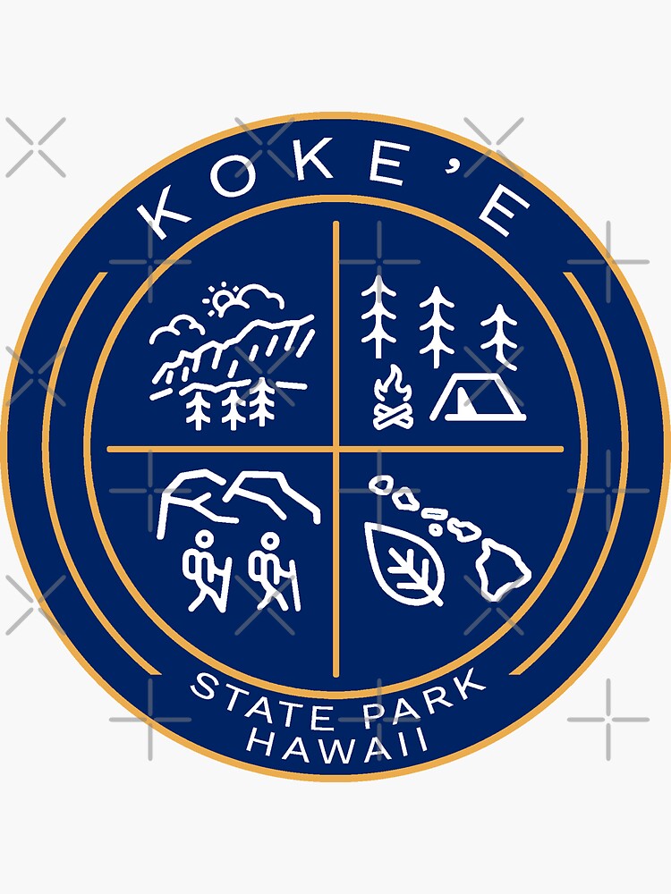 "Koke'e State Park Hawaii Heraldic Logo" Sticker for Sale by VanyaKar Redbubble