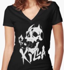 KILL-A symbol Women's Fitted V-Neck T-Shirt
