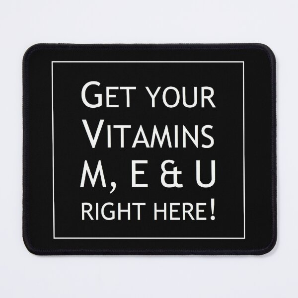 Item preview, Vitamins M, E & U...WHITE FONT designed and sold by nature. electrified..