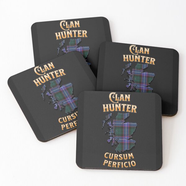 Item preview, Hunter Motto Scottish Crest and Tartan designed and sold by BagTown Clans.