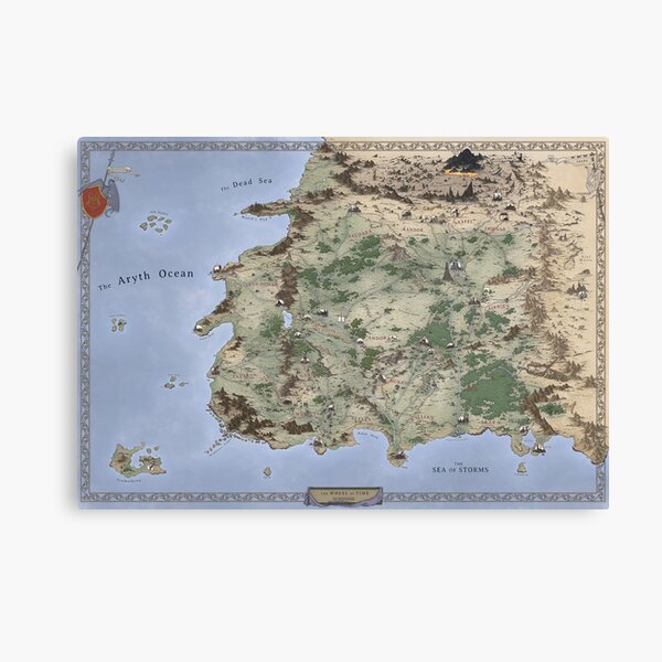 Item preview, The Wheel of Time map from Robert Jordan designed and sold by NerdyMaps.