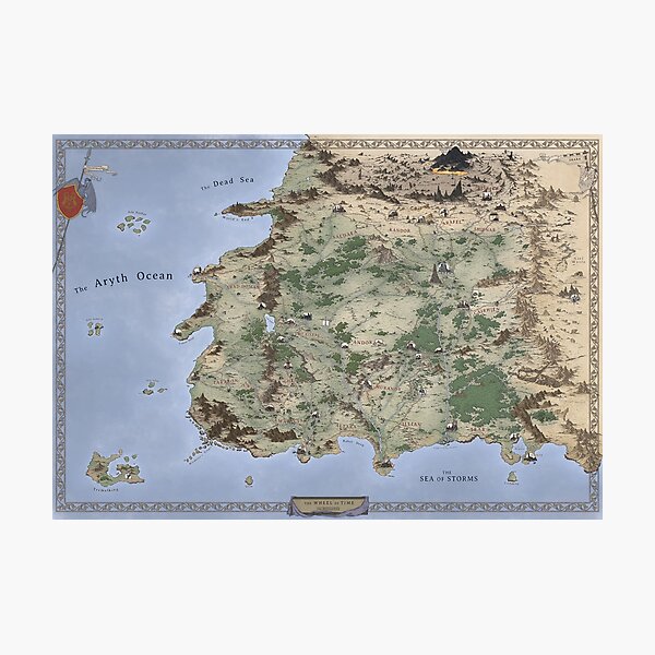 Item preview, The Wheel of Time map from Robert Jordan designed and sold by NerdyMaps.