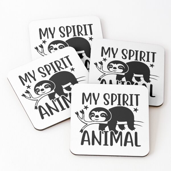 Item preview, MY SPIRIT ANIMAL  CUTE SLOTH QUOTE sticker for extrovert people who loves sloths designed and sold by GhostAmine.