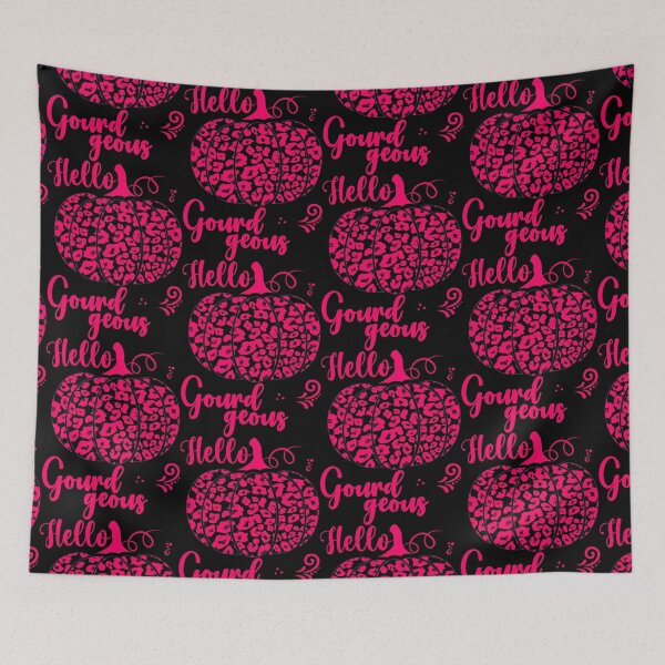 Item preview, Hello Gourdgeous Pretty Leopard Print Fall Pumpkin - Pink designed and sold by PearlMoonGrapes.