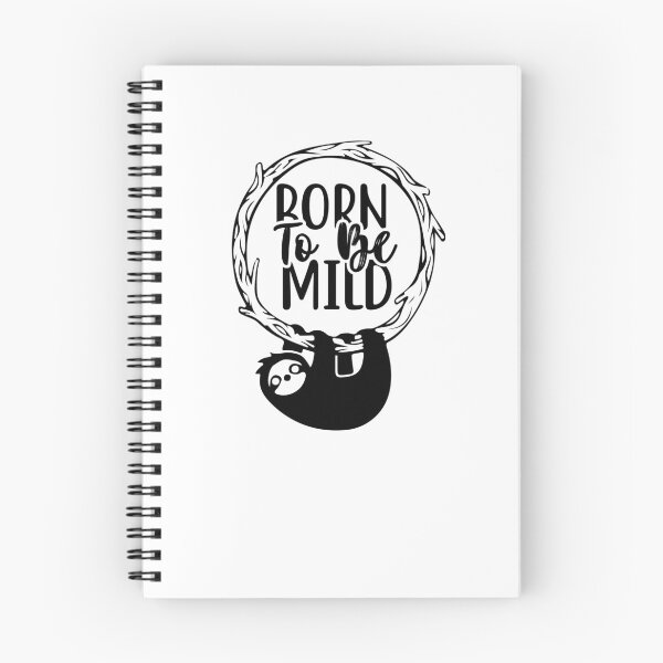 Item preview, BORN TO BE MILD  FUNNY SLOTH QUOTE sticker for extrovert people who loves sloths designed and sold by GhostAmine.