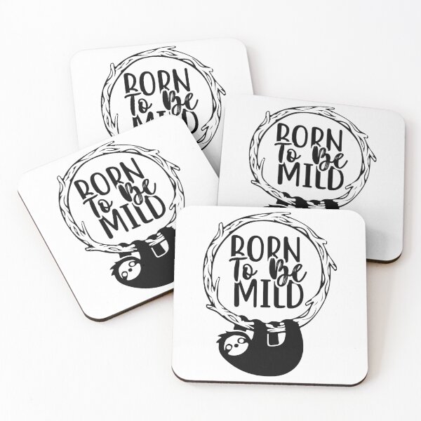 Item preview, BORN TO BE MILD  FUNNY SLOTH QUOTE sticker for extrovert people who loves sloths designed and sold by GhostAmine.