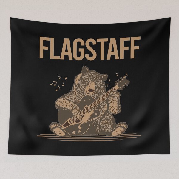 Item preview, Bear With Guitar Flagstaff designed and sold by BloodMoneyTwit.