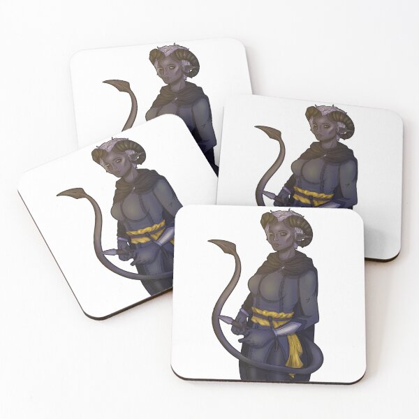 Item preview, Tiefling bard designed and sold by Little Crows Trinkets.