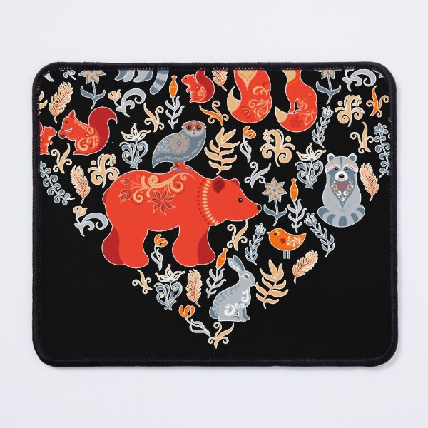 Item preview, Fairy tale forest. Fox, bear, raccoon, owls, rabbits, flowers and herbs on a blue background designed and sold by DarrinReed5.
