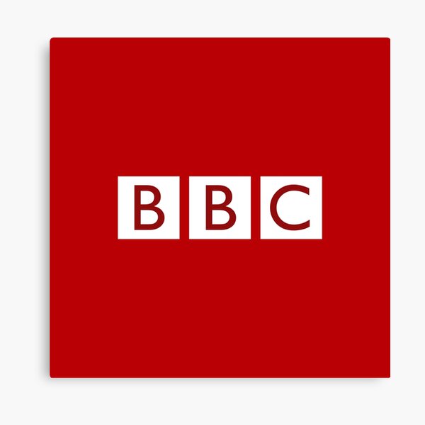 white BBC news logo Canvas Print