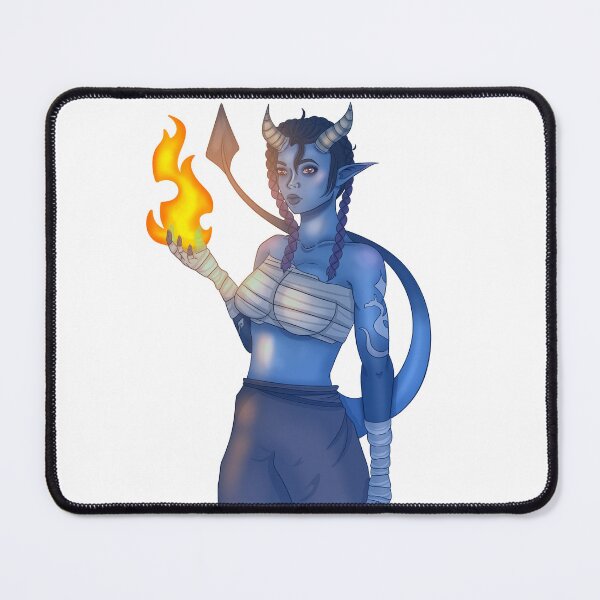 Item preview, Tiefling Monk designed and sold by Little Crows Trinkets.