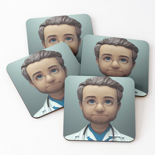 Item preview, Doctor head face for apps 3d illustration designed and sold by theplanetlove.