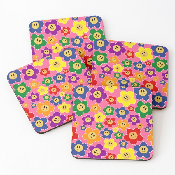 Item preview, Cute LGBT Rainbow Flower Pattern - Pink Background designed and sold by usernamenaijan.