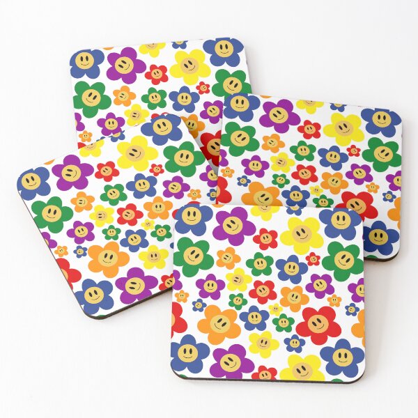 Item preview, Cute LGBT Rainbow Flower Pattern - White Background designed and sold by usernamenaijan.