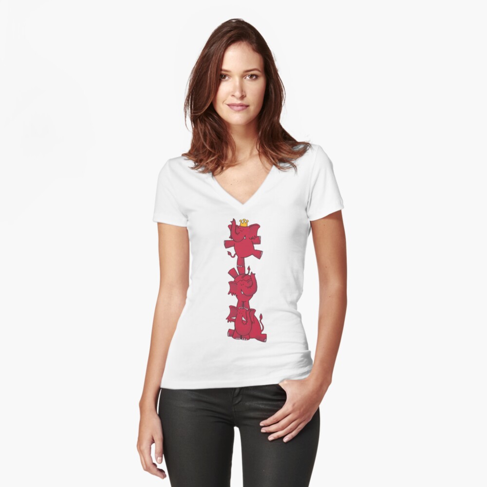 Item preview, Fitted V-Neck T-Shirt designed and sold by GuyFox.