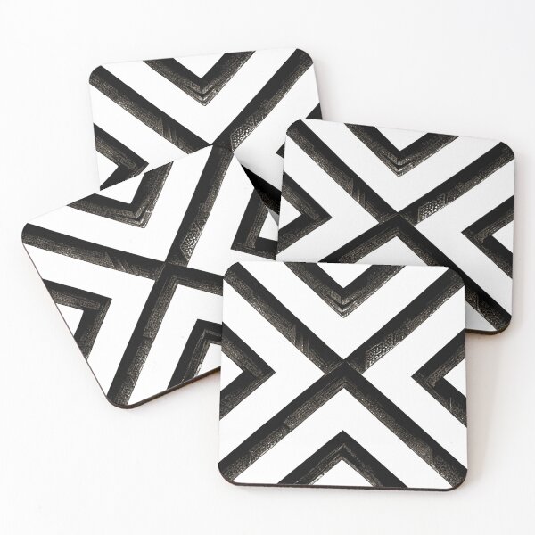 Item preview, Minimalist  Black and White X and Diamond Design Pattern designed and sold by JediNeil.