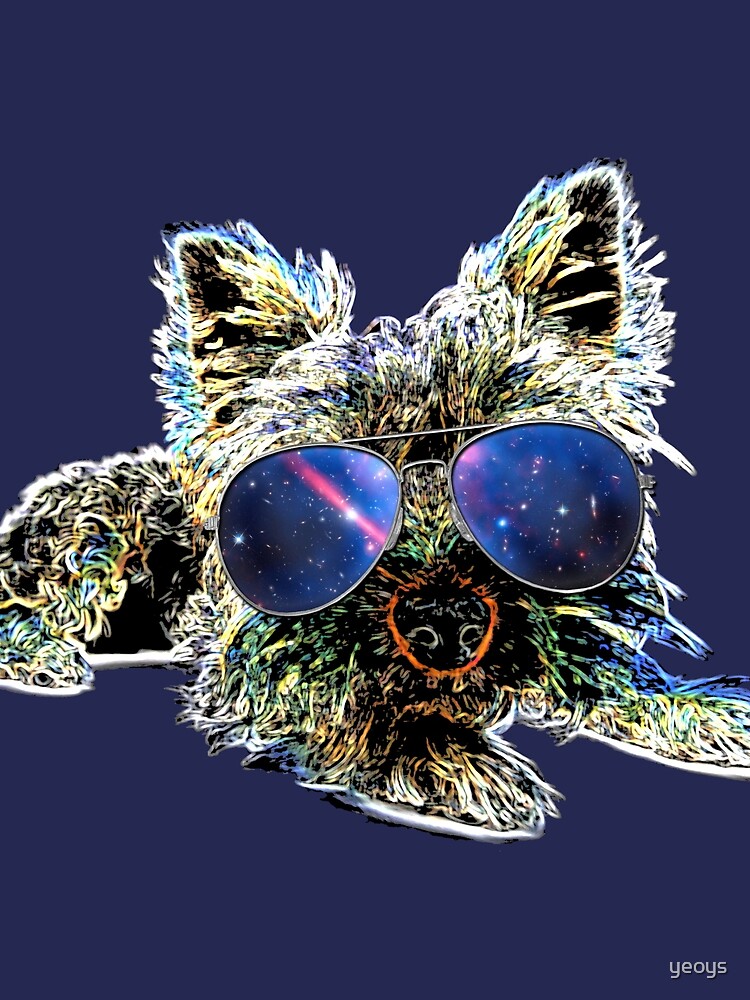 Hundeliebhaber > Yorkshire Terrier mit Sonnenbrille + Galaxie > Hunde by yeoys