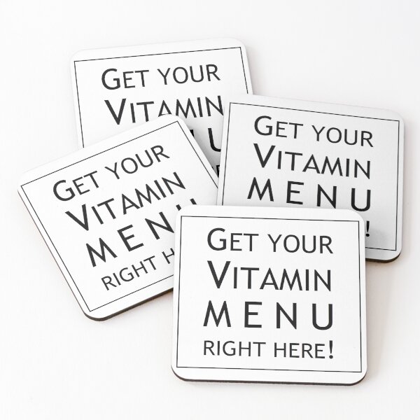 Item preview, Vitamin MENU... BLACK FONT designed and sold by nature. electrified..