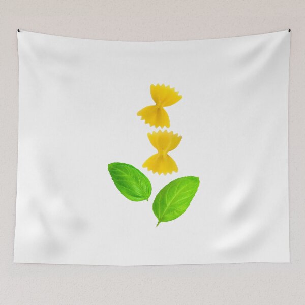 Item preview, Farfalle or short pasta and oregano leaf isolated on white background designed and sold by Edgieus.