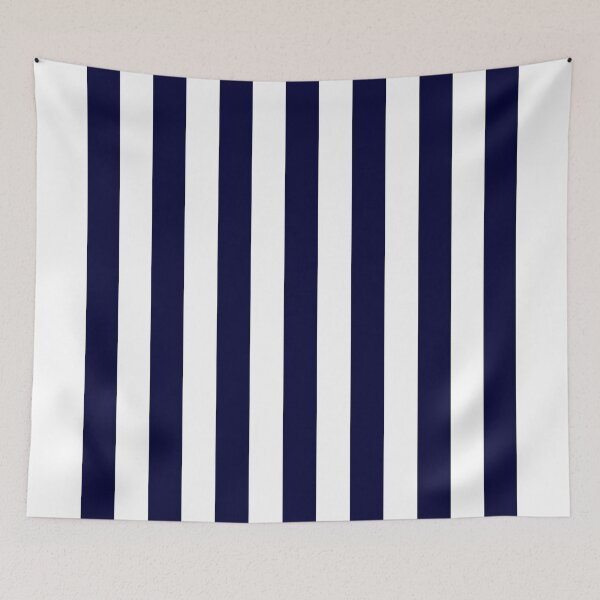 Item preview, Modern Thin Navy Blue And White Stripes designed and sold by rewstudio.