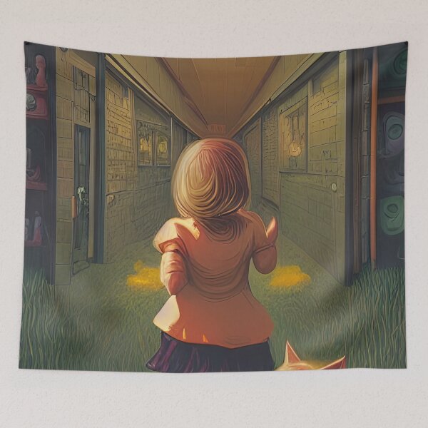Item preview, Little Girl Lost in Indoor Maze designed and sold by PlacidHinds.