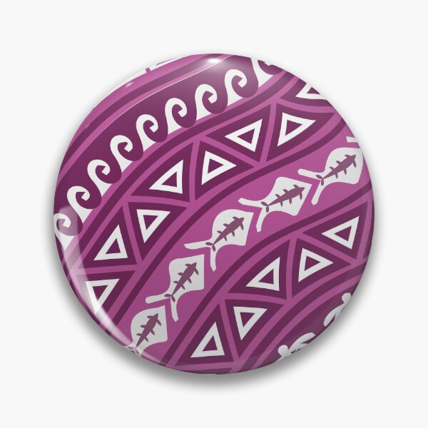 Item preview, A pink wave with Polynesian tribal patterns. designed and sold by Nanar1984.