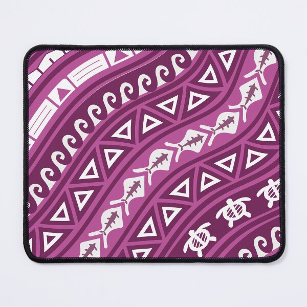 Item preview, A pink wave with Polynesian tribal patterns. designed and sold by Nanar1984.