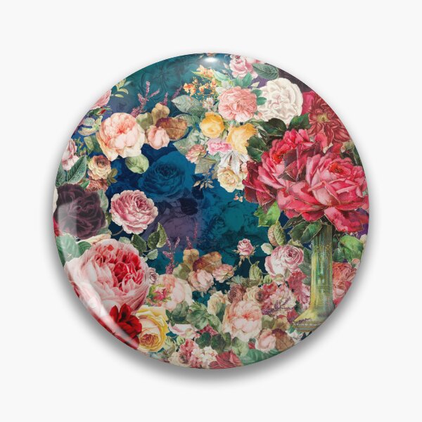 Item preview, Elegant Vintage flowers and roses garden shabby chic, vintage botanical, dark blue floral pattern designed and sold by ZeinabTaha.