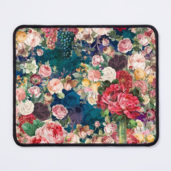 Item preview, Elegant Vintage flowers and roses garden shabby chic, vintage botanical, dark blue floral pattern designed and sold by ZeinabTaha.