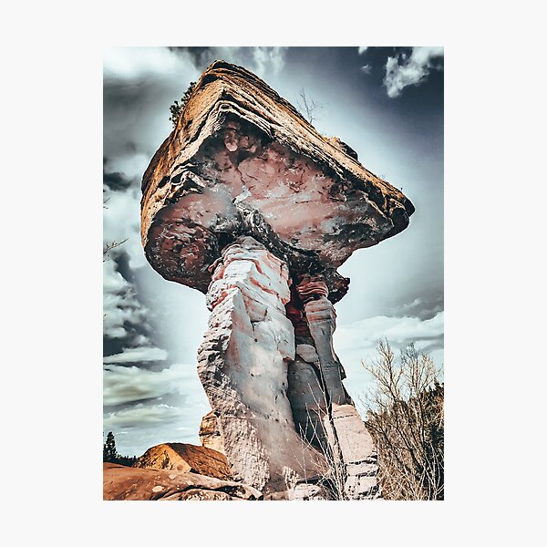 The Teufelstisch rock formation in the Dahner Felsenland - Bright Photographic Print