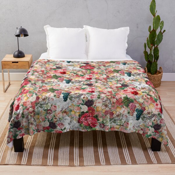 Item preview, Elegant Vintage flowers and roses garden shabby chic, vintage botanical, grey floral pattern designed and sold by ZeinabTaha.