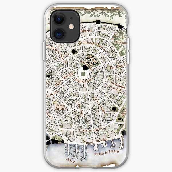 Trostig Town Plan iPhone Soft Case