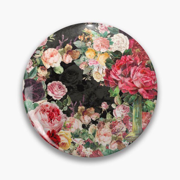 Item preview, Elegant Vintage flowers and roses garden shabby chic, vintage botanical, black floral pattern  designed and sold by ZeinabTaha.