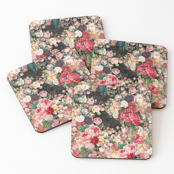 Item preview, Elegant Vintage flowers and roses garden shabby chic, vintage botanical, black floral pattern  designed and sold by ZeinabTaha.