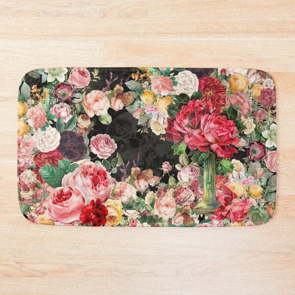 Item preview, Elegant Vintage flowers and roses garden shabby chic, vintage botanical, black floral pattern  designed and sold by ZeinabTaha.