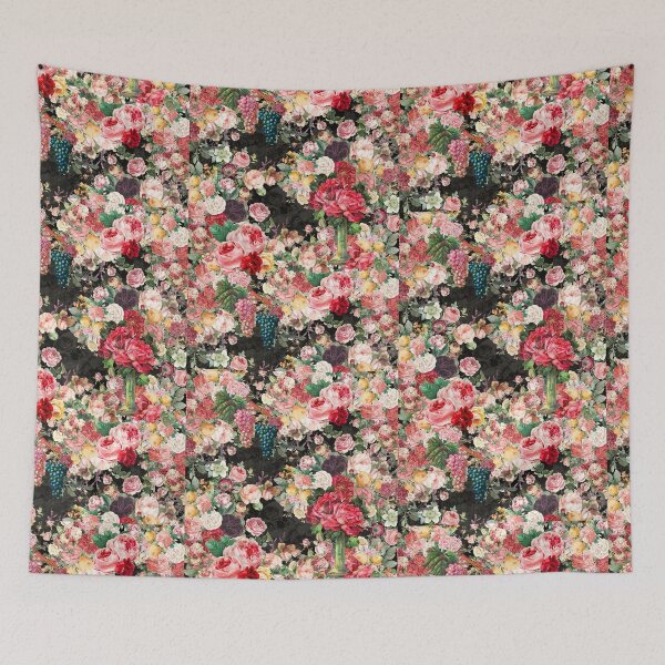 Item preview, Elegant Vintage flowers and roses garden shabby chic, vintage botanical, black floral pattern  designed and sold by ZeinabTaha.