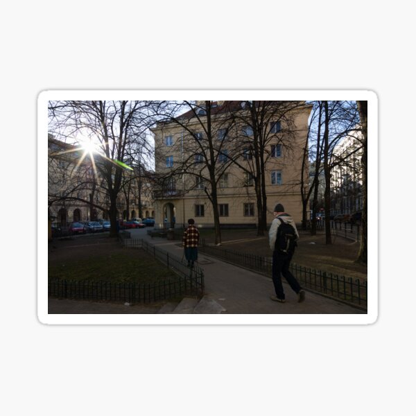 Out for a walk - Warsaw Poland Sticker