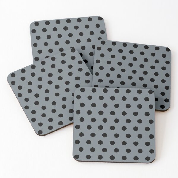Item preview, Classic Polka Dot_ Black Medium Grey Chic Cool Gray Teal Gray Teal Grey  designed and sold by mimihuang creations.
