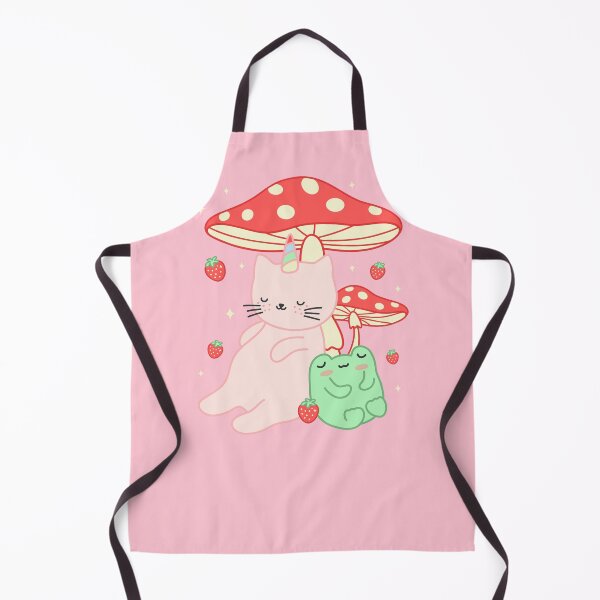 Item preview, Kawaii Kittycorn Strawberry Frog Mushroom Cottagecore designed and sold by gogo-jr.