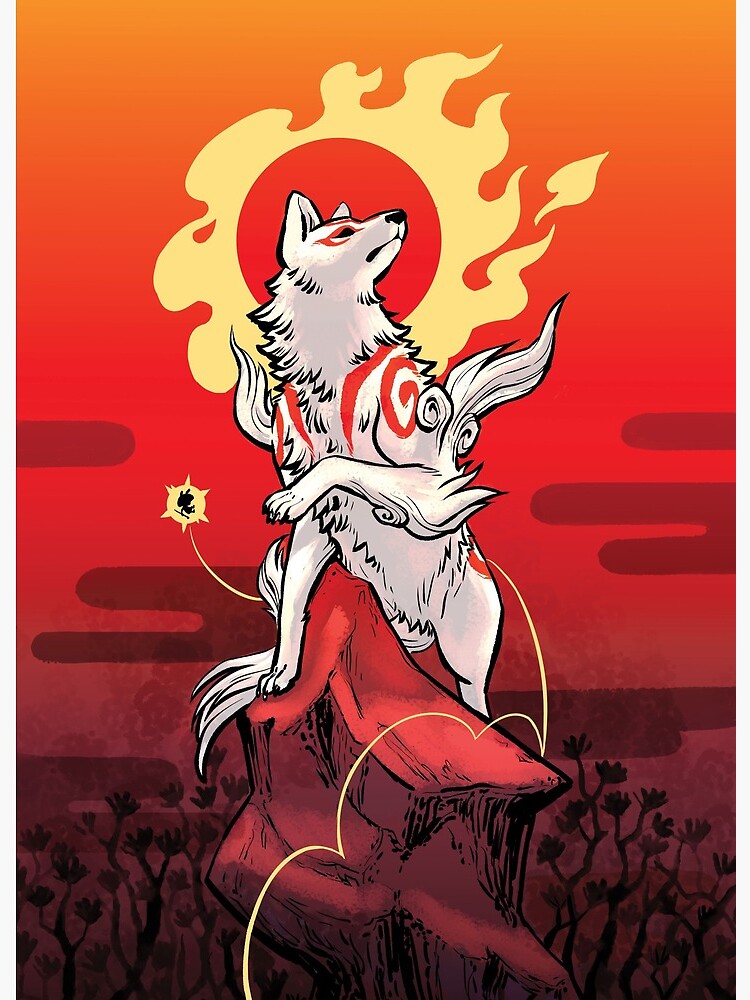 Okamiden Chibiterasu Character Art Board Print for Sale by