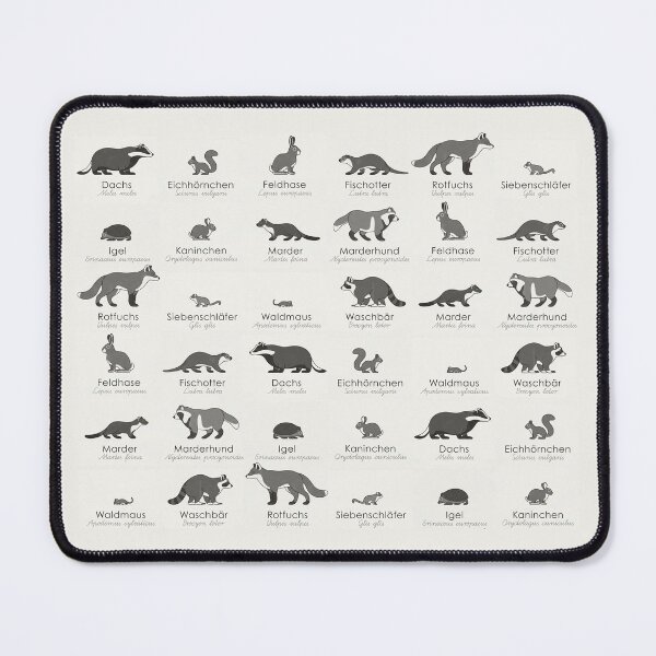 Item preview, Native forest animals infographic / display board (German) designed and sold by Iris Luckhaus.