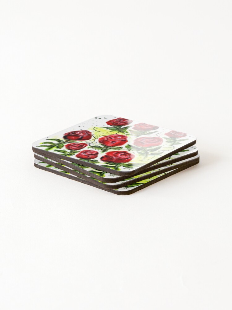 Thumbnail 4 of 5, Coasters (Set of 4), Designer Roses designed and sold by cjkell.