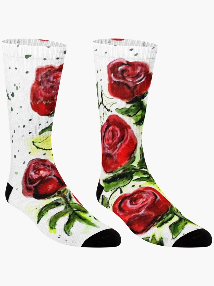 Thumbnail 3 of 5, Socks, Designer Roses designed and sold by Clyde J. Kell.