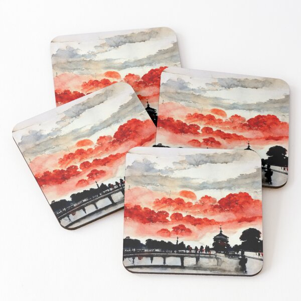 Item preview, Watercolor view Ueno Park Tokyo Asakusa designed and sold by Mirochan80.
