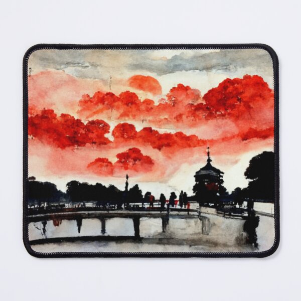 Item preview, Watercolor view Ueno Park Tokyo Asakusa designed and sold by Mirochan80.