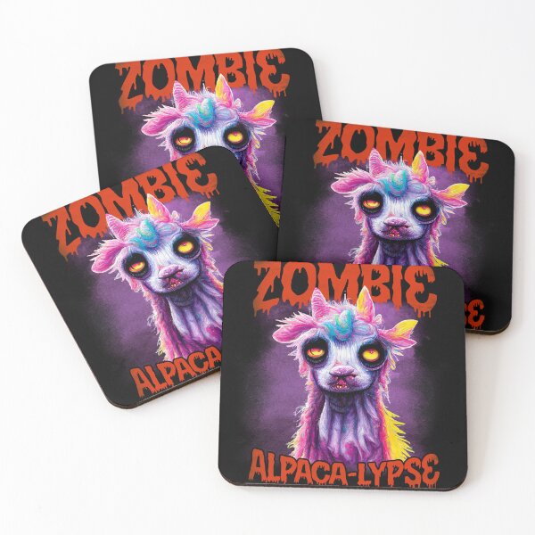 Item preview, Zombie Alpaca Lypse Halloween Llama designed and sold by Belhbib Art ⭐⭐⭐⭐⭐.