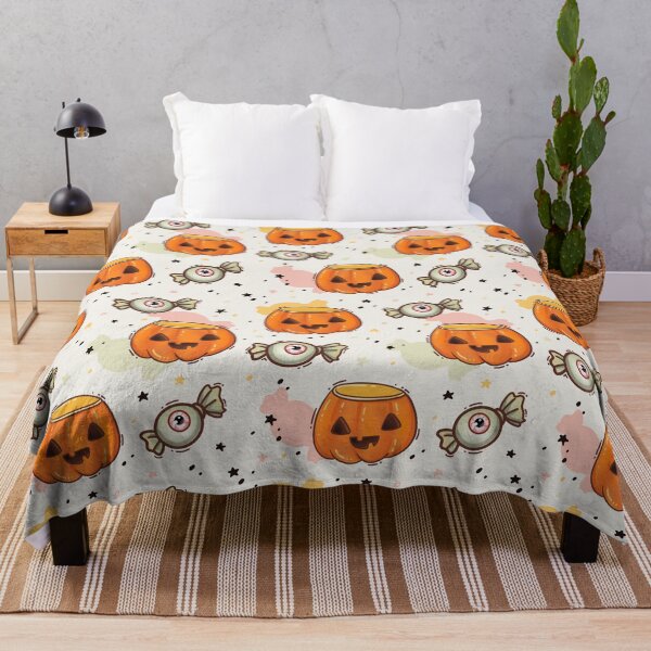 Item preview, Halloween pattern party pumpkins and eye candy designed and sold by Rub14ekArts.