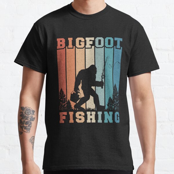 Bigfoot Fishing Tshirt Funny Sasquatch Fish Men Women Classic T Shirt' Men's  T-Shirt