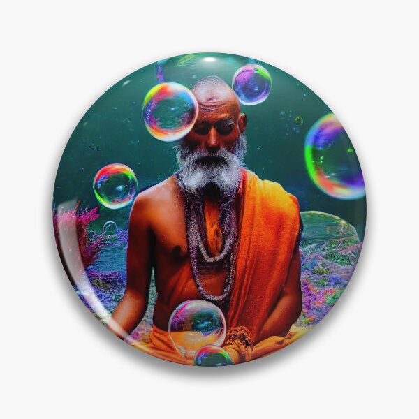 Item preview, indian sadu meditating under water designed and sold by Aliveforfun.