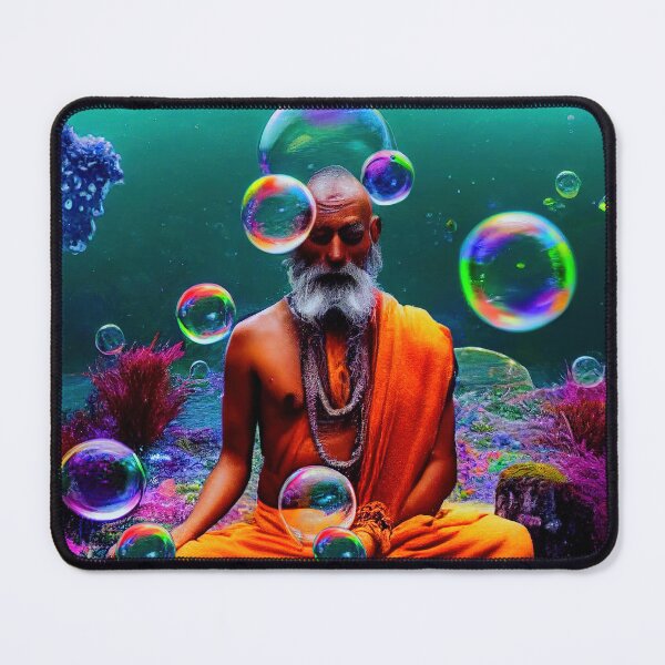 Item preview, indian sadu meditating under water designed and sold by Aliveforfun.